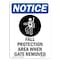 Signmission OSHA, Fall Protection Area, 10in X 7in Rigid Plastic, 7" W, 10" H, Portrait, OS-NS-P-710-V-12442 OS-NS-P-710-V-12442 - alternate 1